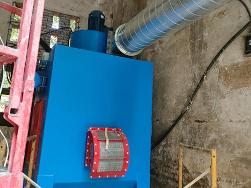 拋丸除塵器設備管道制作安裝施工現場